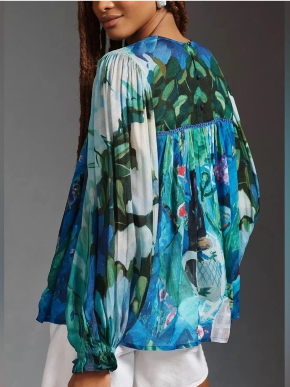 Anthropologie Bl^nk Miranda Peasant Blouse 2X - Picture 2 of 12